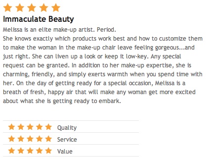 Genny's review (Meghan's bridesmaid)